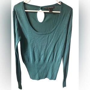 Teal Long Sleeve Knit Top